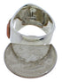 Multicolor Turquoise And Oyster Shell Inlay Ring Size 7-1/4 VX36294